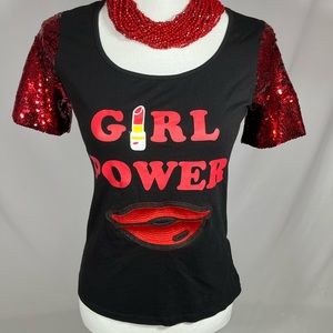 Denimland Women boutique Top Blouse with lentils details.